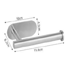 PORTA PAPEL HIGIÊNICO PRATA METAL REPOSIÇÃO